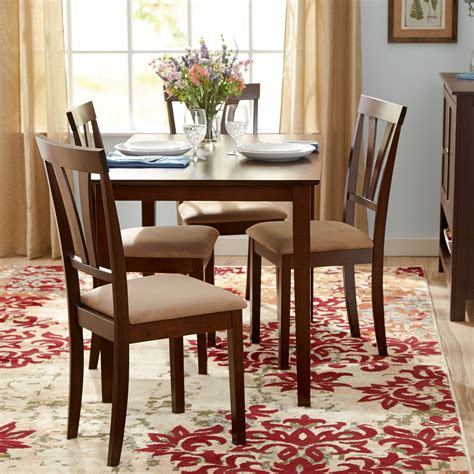 This dining set frame and legs is crafted of 100 premium rubber wood to ensure a long-lasting lifespan. . Wayfair dining sets